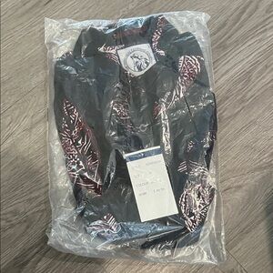 Men's Black and Red Graphic Shirt